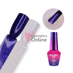 Top Coat Hollywood MollyLac cu particule pentru lacuri hibride UV/LED de 10g NO WIPE - 56370 Zodiac